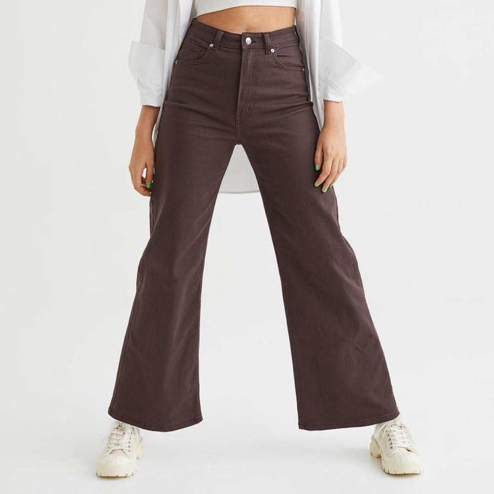 H&m brown wide leg jean